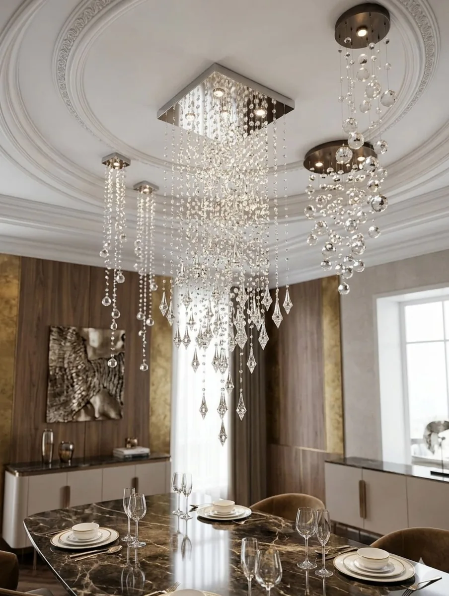 Lustre Cristal Grande para Sala de Jantar